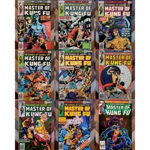 Lot of 9: MASTER of KUNG-FU Comics (Marvel 1977-82) SHANG CHI Starlin! Zeck!